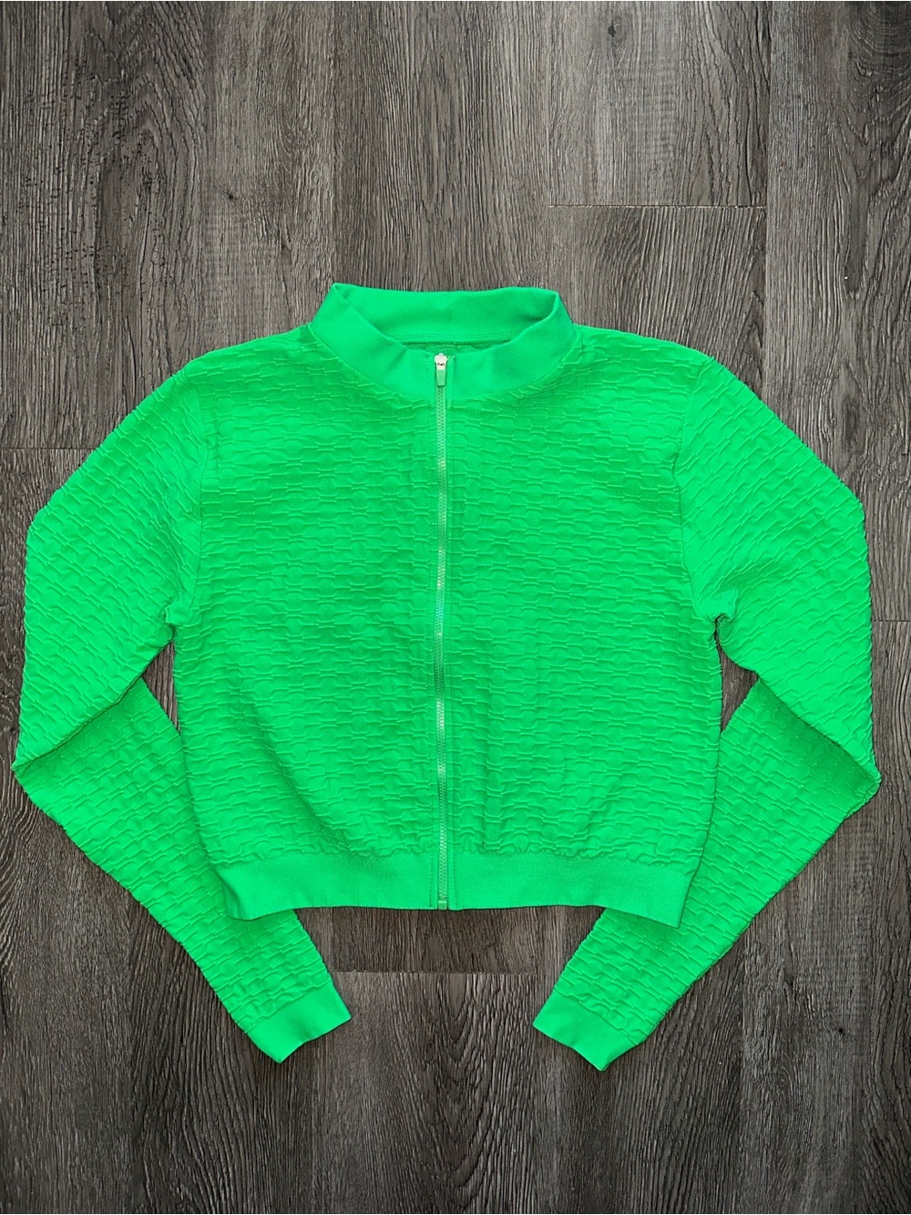 Cropped Zip-Up Bomber Jacket